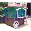 商業(yè)街售貨車，實(shí)木售賣車，廣場(chǎng)木制售賣亭