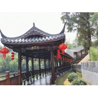 防腐木長廊，風雨連廊，園林廊架，產(chǎn)品規(guī)格多樣，可來圖定制